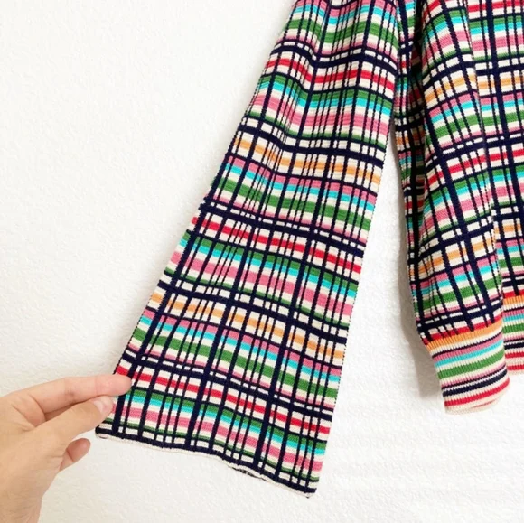 Anthropologie Cold Shoulder Button Bell Sleeve Knit Crop Top - Picture 8 of 12